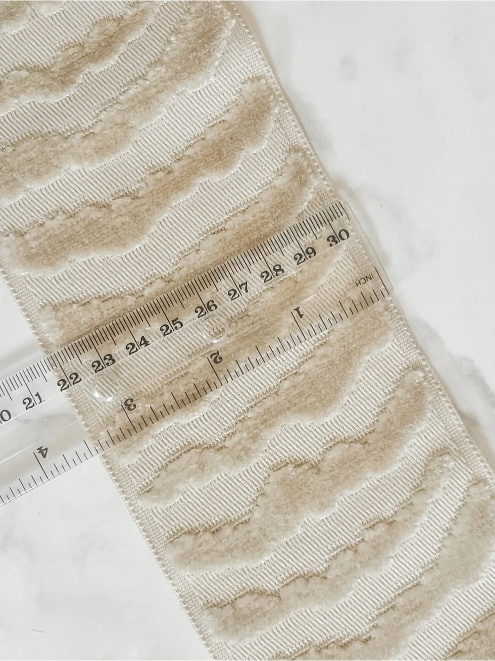 Beige Textured fabric Trim 1 yard